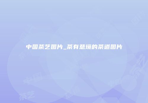 中国茶艺图片_茶有意境的茶道图片