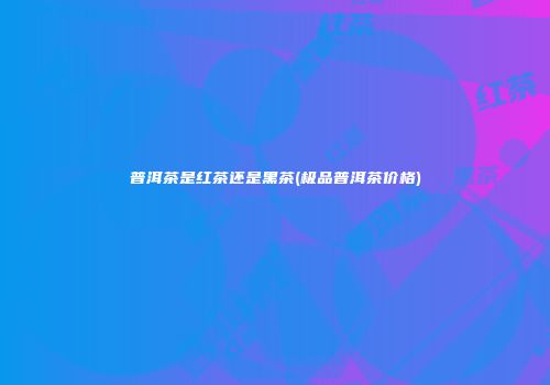 普洱茶是红茶还是黑茶(极品普洱茶价格)