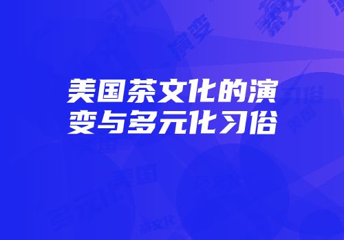美国茶文化的演变与多元化习俗