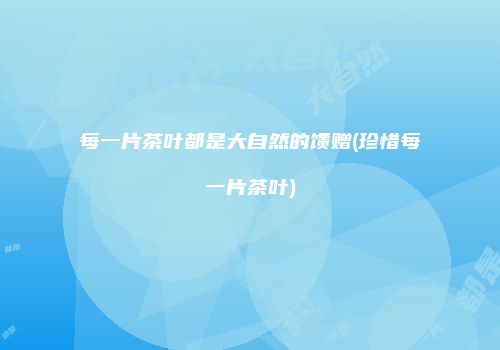 每一片茶叶都是大自然的馈赠(珍惜每一片茶叶)