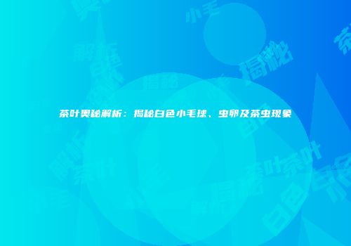 茶叶奥秘解析：揭秘白色小毛球、虫卵及茶虫现象