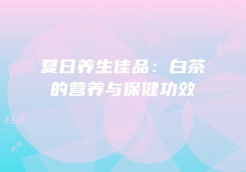 夏日养生佳品：白茶的营养与保健功效