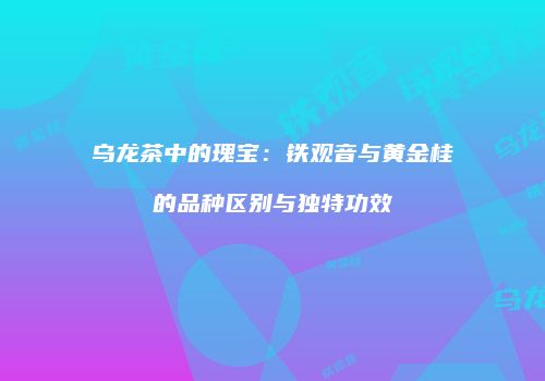 乌龙茶中的瑰宝：铁观音与黄金桂的品种区别与独特功效