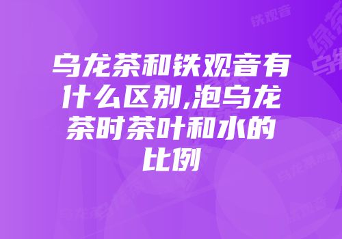 乌龙茶和铁观音有什么区别,泡乌龙茶时茶叶和水的比例