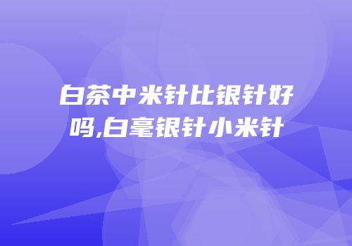 白茶中米针比银针好吗,白毫银针小米针