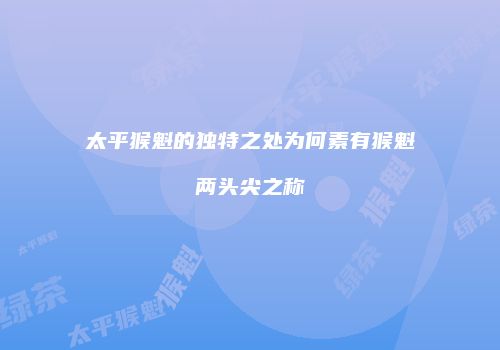太平猴魁的独特之处为何素有猴魁两头尖之称