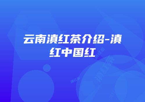 云南滇红茶介绍-滇红中国红