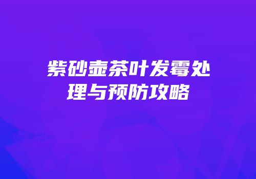 紫砂壶茶叶发霉处理与预防攻略