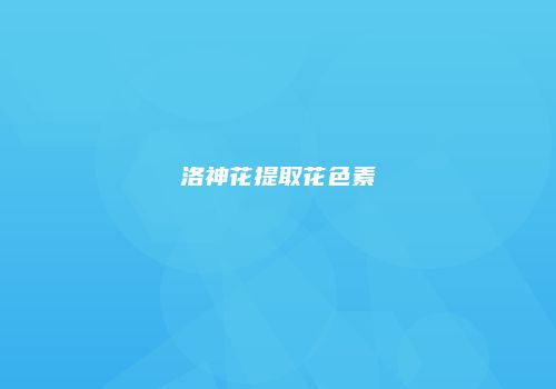 洛神花提取花色素