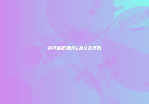 茶叶基础知识与茶文化概览