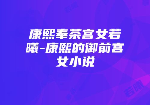 康熙奉茶宫女若曦-康熙的御前宫女小说