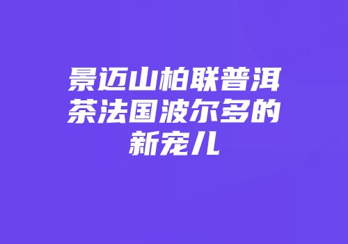 景迈山柏联普洱茶法国波尔多的新宠儿