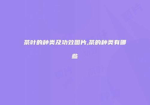 茶叶的种类及功效图片,茶的种类有哪些