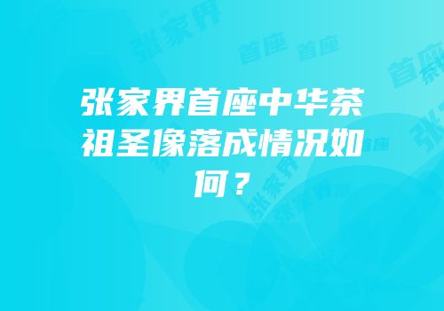 张家界首座中华茶祖圣像落成情况如何？