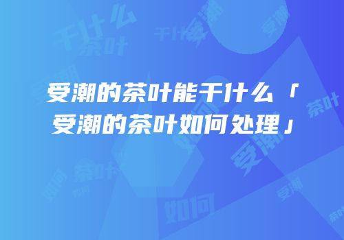 受潮的茶叶能干什么「受潮的茶叶如何处理」