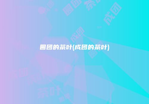 圆团的茶叶(成团的茶叶)