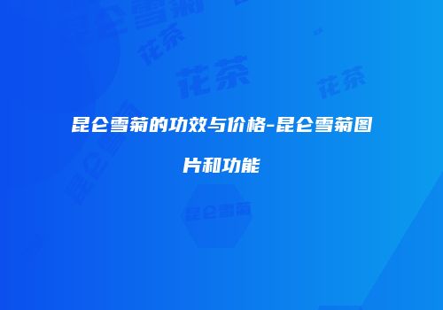 昆仑雪菊的功效与价格-昆仑雪菊图片和功能