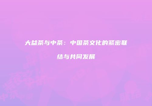 大益茶与中茶：中国茶文化的紧密联结与共同发展