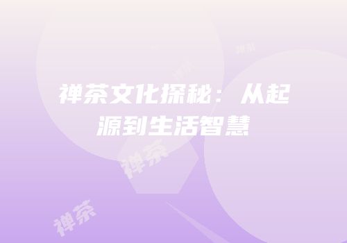禅茶文化探秘：从起源到生活智慧
