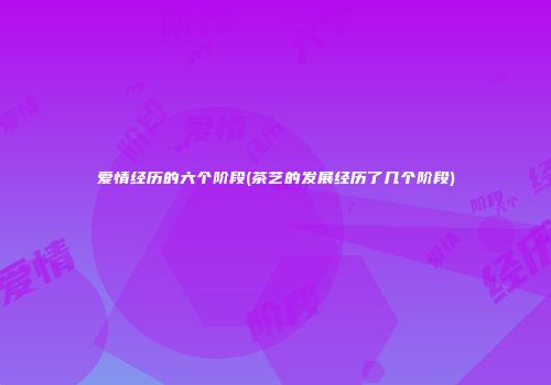 爱情经历的六个阶段(茶艺的发展经历了几个阶段)