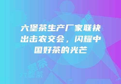 六堡茶生产厂家联袂出击农交会，闪耀中国好茶的光芒