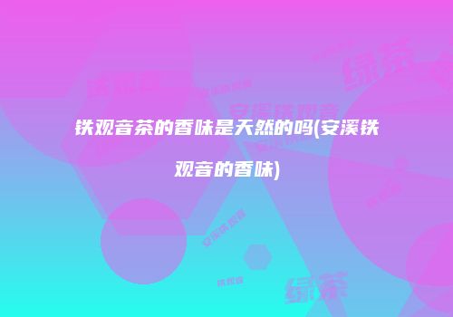 铁观音茶的香味是天然的吗(安溪铁观音的香味)