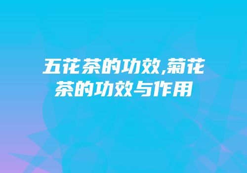 五花茶的功效,菊花茶的功效与作用