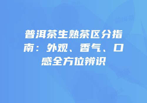 普洱茶生熟茶区分指南：外观、香气、口感全方位辨识