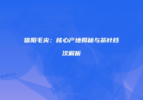 信阳毛尖：核心产地揭秘与茶叶档次解析