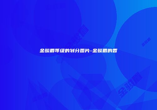 金骏眉等级的划分图片-金骏眉的香
