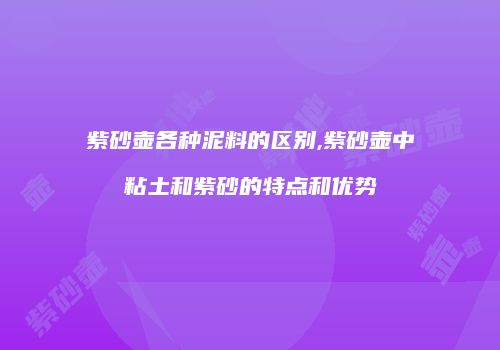 紫砂壶各种泥料的区别,紫砂壶中粘土和紫砂的特点和优势