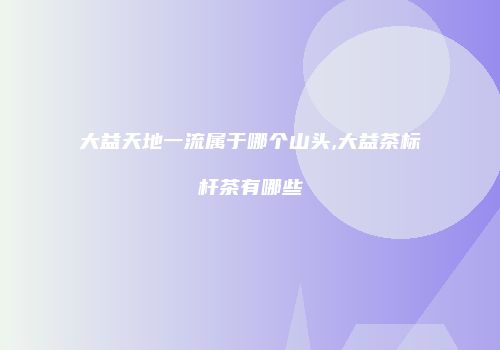 大益天地一流属于哪个山头,大益茶标杆茶有哪些
