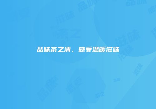 品味茶之清，感受温暖滋味