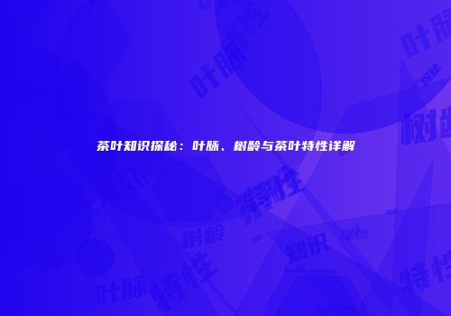 茶叶知识探秘：叶脉、树龄与茶叶特性详解