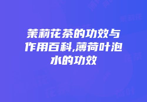 茉莉花茶的功效与作用百科,薄荷叶泡水的功效