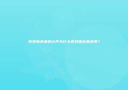 紫砂痴迷者的心声为什么紫砂壶越来越贵？