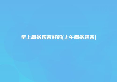 早上喝铁观音好吗(上午喝铁观音)