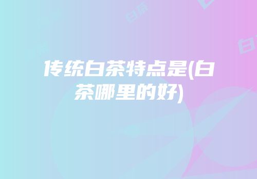 传统白茶特点是(白茶哪里的好)