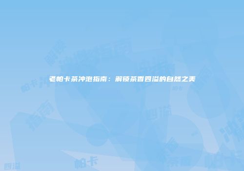 老帕卡茶冲泡指南：解锁茶香四溢的自然之美