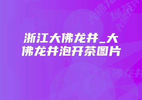 浙江大佛龙井_大佛龙井泡开茶图片