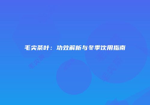 毛尖茶叶：功效解析与冬季饮用指南
