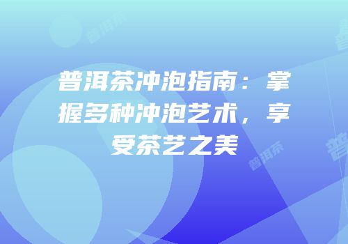 普洱茶冲泡指南：掌握多种冲泡艺术，享受茶艺之美