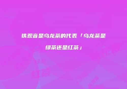 铁观音是乌龙茶的代表「乌龙茶是绿茶还是红茶」