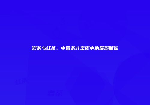 岩茶与红茶：中国茶叶宝库中的璀璨明珠