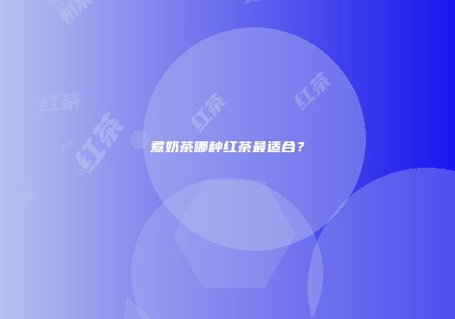 煮奶茶哪种红茶最适合？