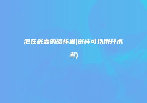 泡在瓷盖的碗杯里(瓷杯可以用开水煮)