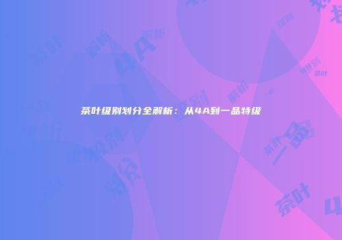 茶叶级别划分全解析：从4A到一品特级