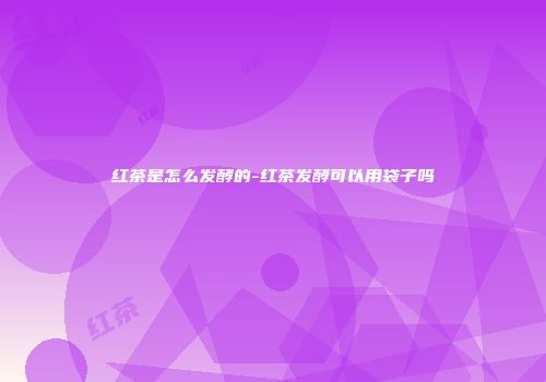 红茶是怎么发酵的-红茶发酵可以用袋子吗