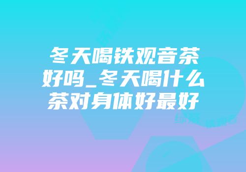 冬天喝铁观音茶好吗_冬天喝什么茶对身体好最好
