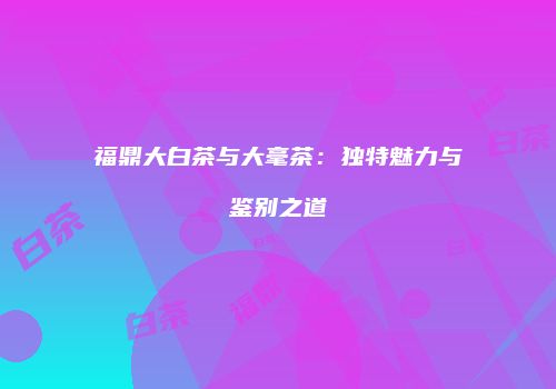 福鼎大白茶与大毫茶：独特魅力与鉴别之道